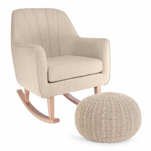 Tutti Bambini Noah Rocking Chair & Pouffe Set-Stone