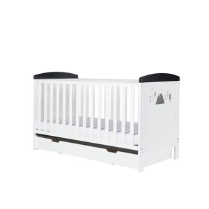 Ickle Bubba Coleby Style Cot Bed With Under Drawer-Mono Mountain