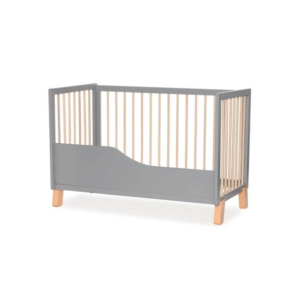 Kinderkraft Lunky 2in1 Cot with Guardrail-Grey