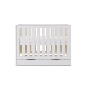 Obaby Nika Cot Bed & Underdrawer-White Wash