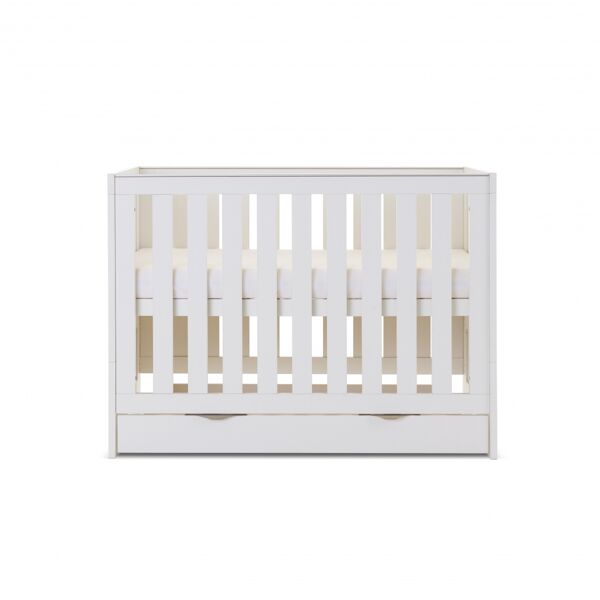 Obaby Nika Cot Bed & Underdrawer-White Wash
