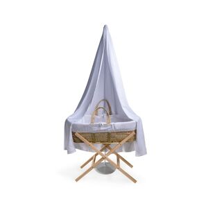 Clair De Lune Muslin 6 Piece Palm Moses Basket & Drape Starter S