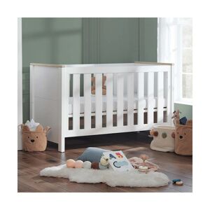 CuddleCo Luna Cot Bed-White/Oak