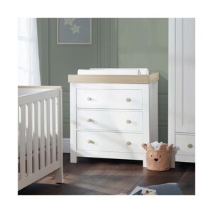 CuddleCo Luna Dresser & Changer-White/Oak