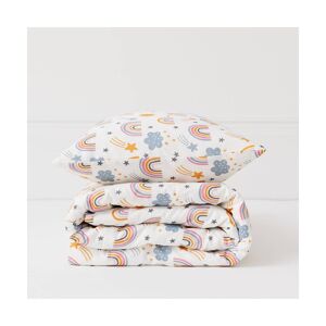 Kabode Cot Bed Duvet Cover & Pillowcase-Rainbow