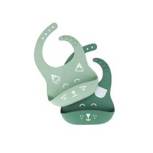 Babymoov Silicone bibs-Twin pack dog & fox