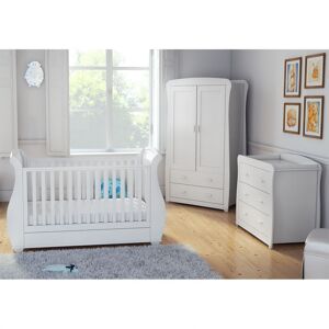 Babymore Bel Sleigh 3 Piece Room Set-White