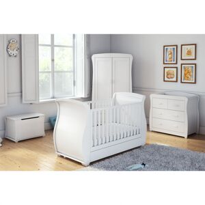 Babymore Bel Sleigh 4 Piece Room Set-White