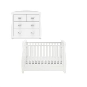 Babymore Eva Sleigh 2 Piece Room Set-White