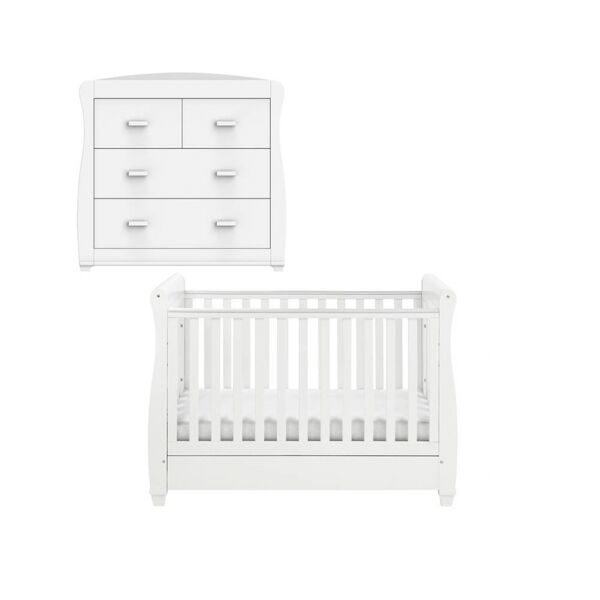Babymore Eva Sleigh 2 Piece Room Set-White