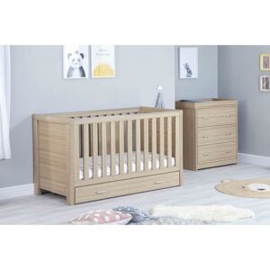 Babymore Luno 2 Piece Room Set with Under Drawer-Oak
