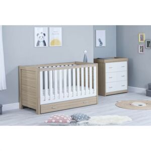 Babymore Luno 2 Piece Room Set with Under Drawer-Oak/White