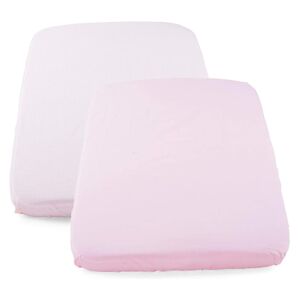 Chicco Pack Of 2 Cotton Next2Me Forever Crib Sheets-Pink