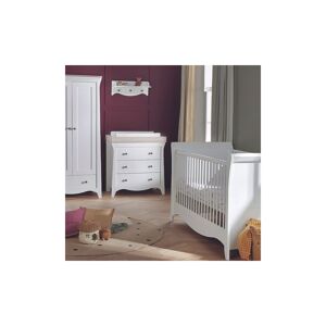 CuddleCo Clara Sleigh 3 Piece Furniture Set-White and Ash (New 2