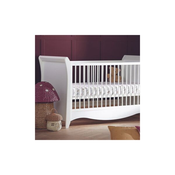 CuddleCo Clara Sleigh Cot Bed-White (New 2022)