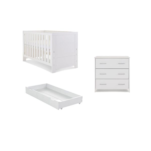 Obaby Nika 2 Piece Room Set & Underdrawer-White Wash