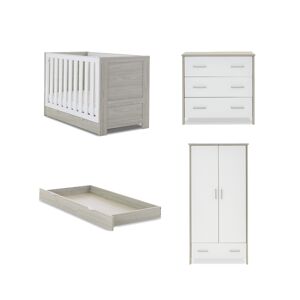 Obaby Nika 3 Piece Room Set & Underdrawer-Grey Wash & White