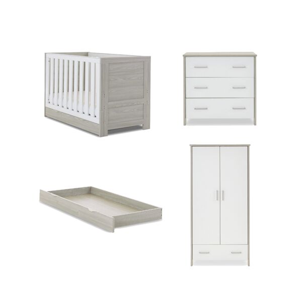 Obaby Nika 3 Piece Room Set & Underdrawer-Grey Wash & White