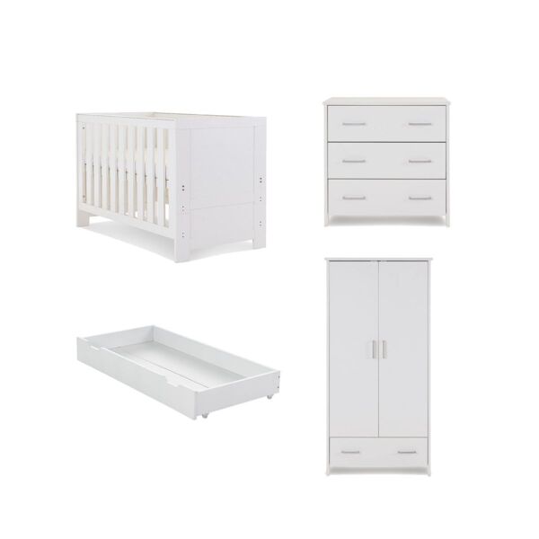 Obaby Nika Mini 3 Piece Room Set & Underdrawer-White Wash