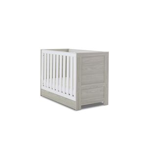Obaby Nika Mini Cot Bed & Underdrawer-Grey Wash & White