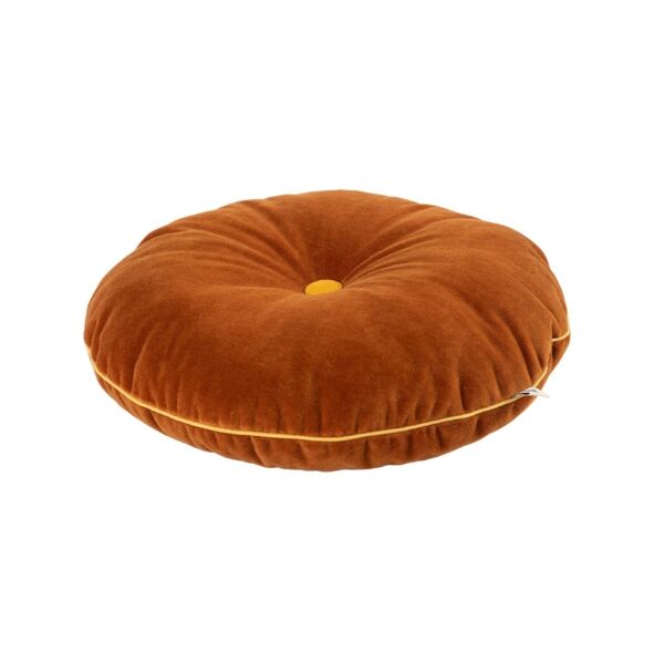 Wigiwama Button Cushion-Cinnamon/Mustard