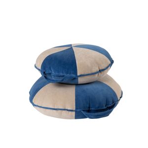 Wigiwama Cookie Velvet Bean Bag-Deep Blue/Beige