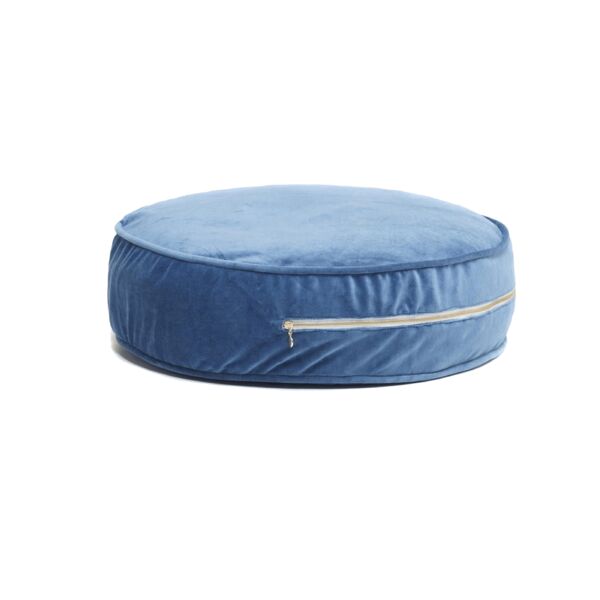 Wigiwama Velvet Ottoman-Deep Blue