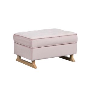 Nursery Collective Footstool-Dusty Pink Natural