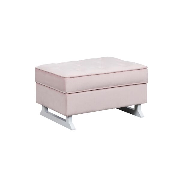 Nursery Collective Footstool-Dusty Pink White