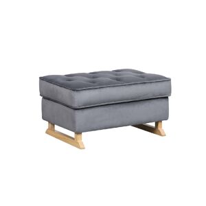 Nursery Collective Footstool-Midnight Grey Natural
