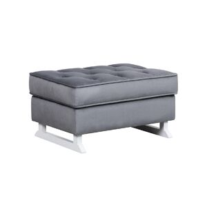 Nursery Collective Footstool-Midnight Grey White