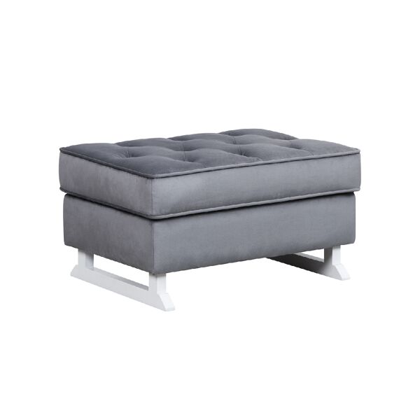 Nursery Collective Footstool-Midnight Grey White