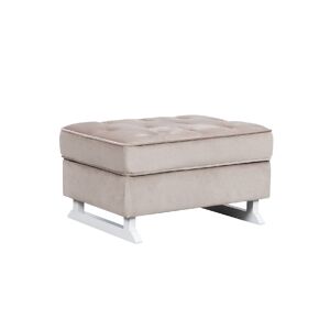 Nursery Collective Footstool-Mink Grey White