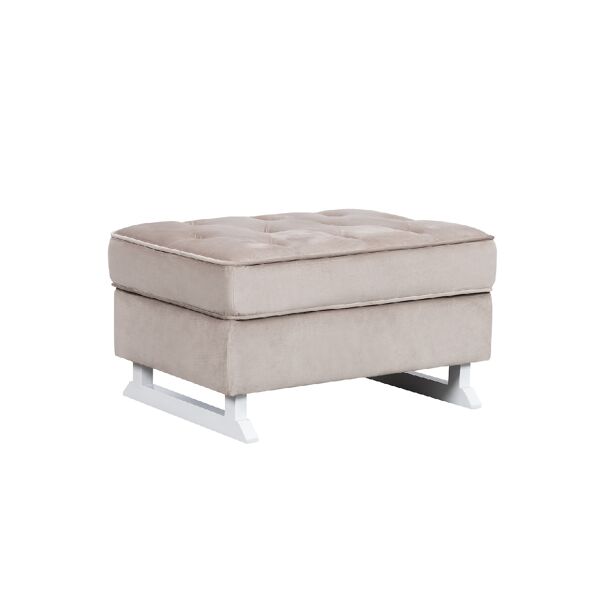 Nursery Collective Footstool-Mink Grey White