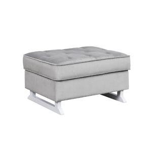 Nursery Collective Footstool-Quiet Grey White