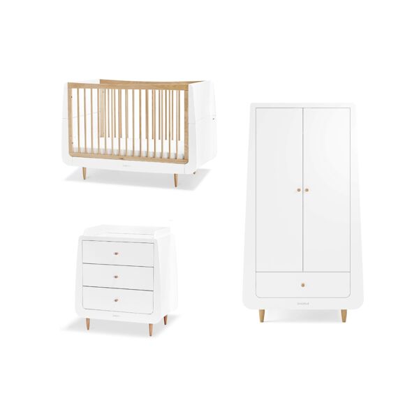 SnuzKot Skandi 3 Piece Nursery Furniture Set-Natural