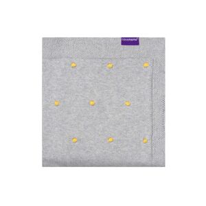 ClevaMama Knitted Pom Pom Baby Blanket-Grey (New 2022)