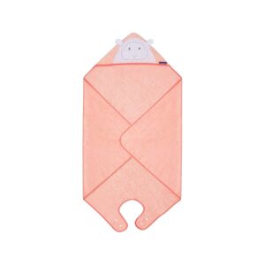 ClevaMama Lily the Lamb Bamboo Apron Baby Bath Towel-Coral (New