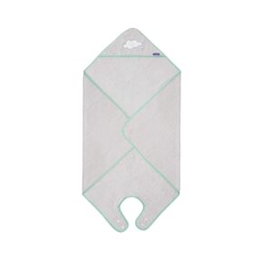 ClevaMama Soft Cotton Apron Baby Bath Towel-Grey (New 2022)