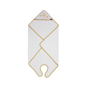 ClevaMama Soft Cotton Apron Baby Bath Towel-White/Honey (New 202