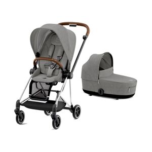 Cybex Mios Chrome Pushchair with Lux Carry Cot-Manhattan Grey Pl