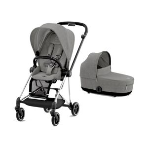 Cybex Mios Chrome Pushchair with Lux Carry Cot-Manhattan Grey/Bl