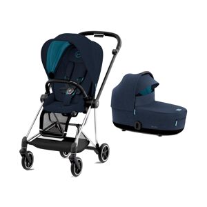 Cybex Mios Chrome Pushchair with Lux Carry Cot-Midnight Blue Plu