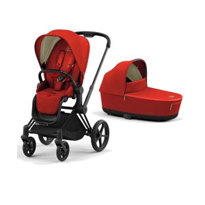 Cybex Priam Black Pushchair with Lux Carry Cot-Autumn Gold (New