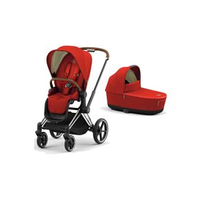 Cybex Priam Chrome Pushchair with Lux Carry Cot-Autumn Gold/Brow