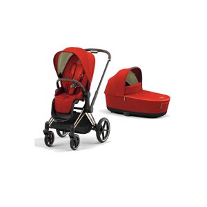 Cybex Priam Chrome Pushchair with Lux Carry Cot-Autumn Gold/Brow