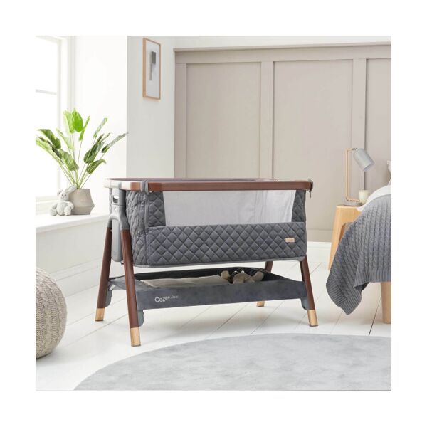 Tutti Bambini CoZee Luxe Bedside Crib-Walnut/Slate