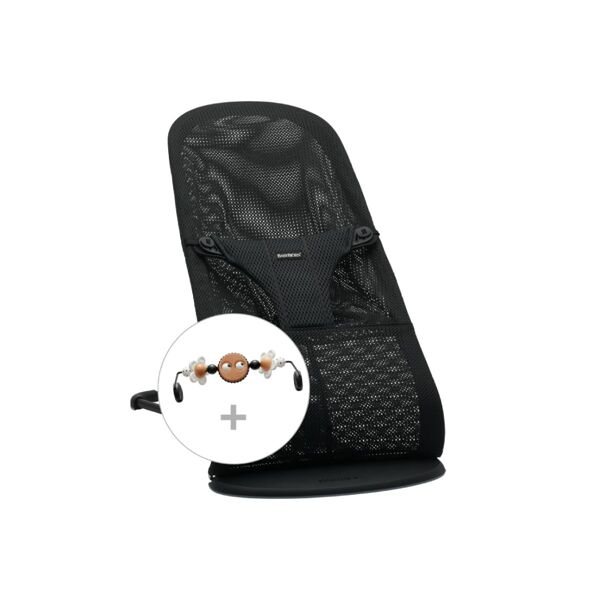 BABYBJÖRN Bliss 3D Mesh Bouncer Bundle-Black (New 2022)
