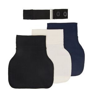 Carriwell Pack of 3 Organic Flexibelt Waist Expander-Black/White