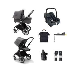Bugaboo Lynx 9 Piece Travel System Bundle-Black/Grey Melange